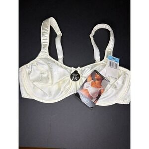Bali Vanilla Satin Tracings Underwire Minimizer Women's 3 Hook 3562 Size 36C